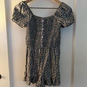 Floral romper with buttons size large (10/12)